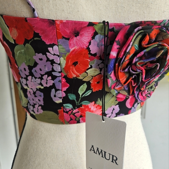 NWT AMUR 'Sylvie' Crop Top, Vintage Flowers - Picture 12 of 15
